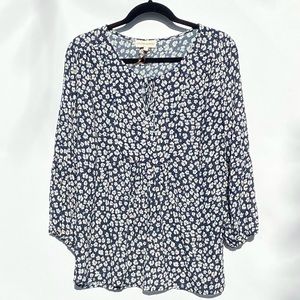 Cynthia Rowell boho floral peasant blouse